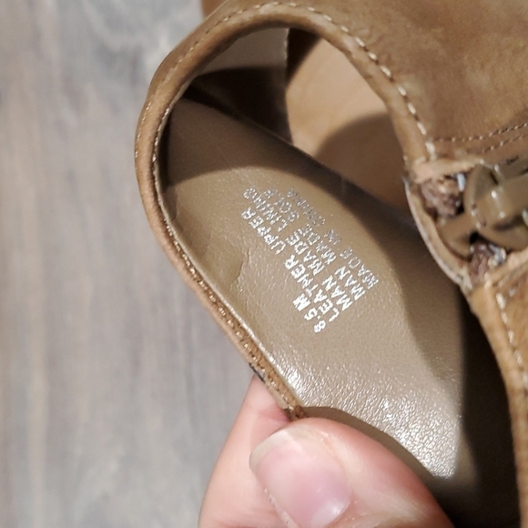 Gianni Bini Women Leather ankle strap  block heels shoes sandals - Picture 11 of 12